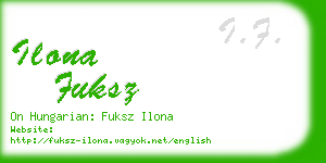 ilona fuksz business card